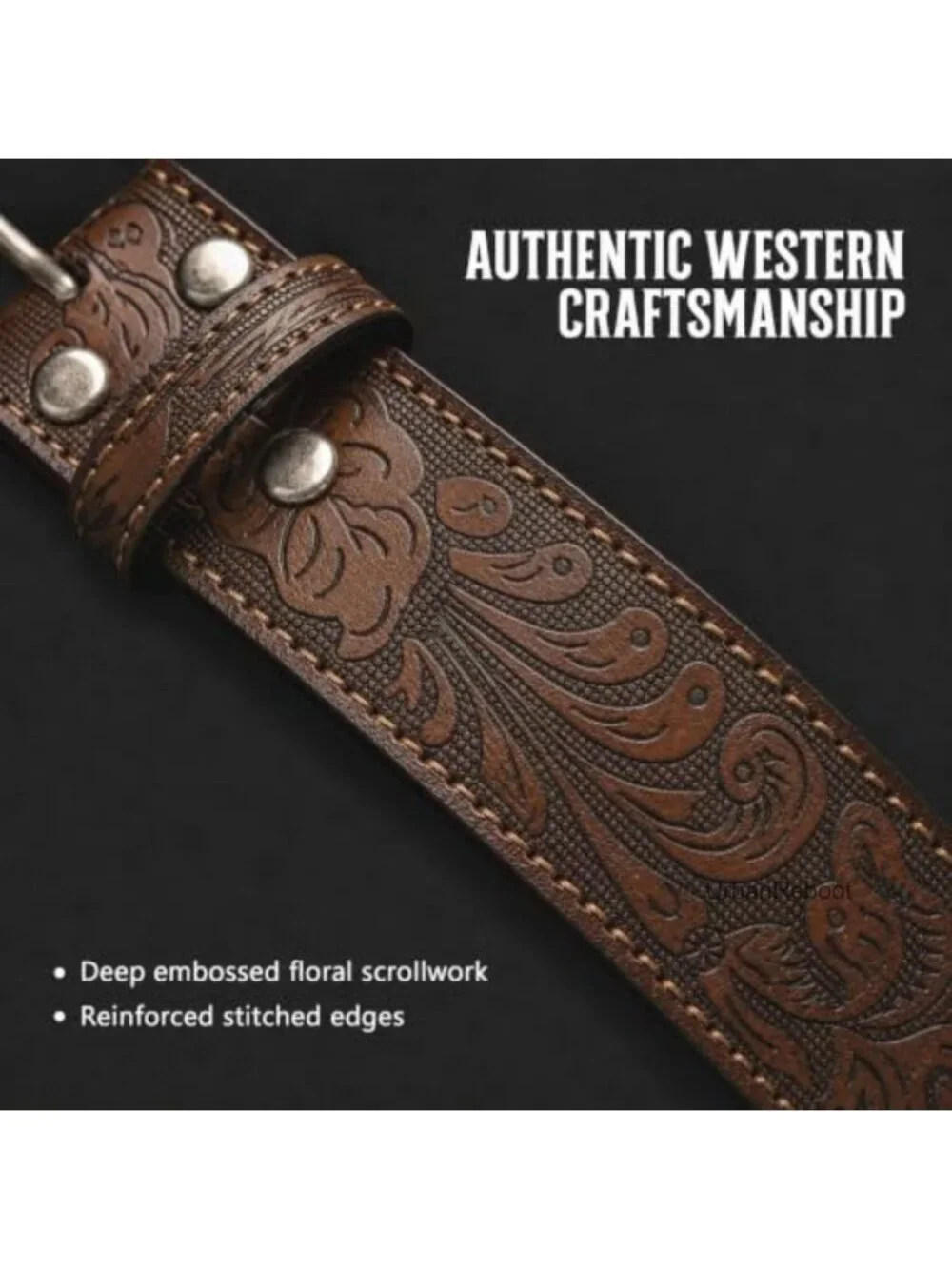 Western Leather Belt Strap 1.5
